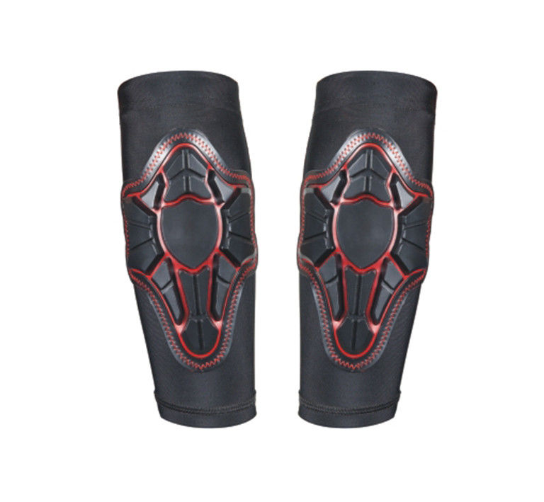 Black Mountain Biking Protective Gear Four Pack Pad Set Black With Red Lining