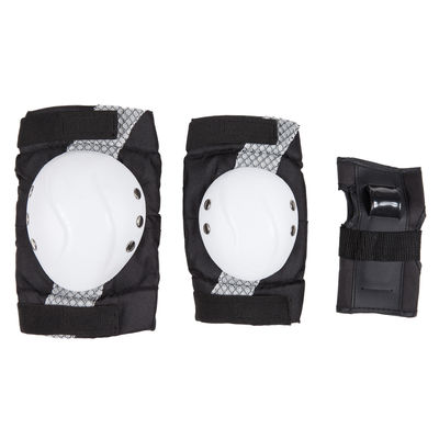 Black White Roller Skating Protective Gear Knee Pads Elbow Pads and Wrist Guards